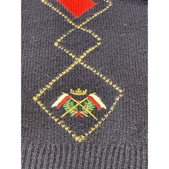 Pringle Of Scotland Men’s Size XL Blue Pullover Lamb’s Wool Sweater -TURNBERRY - Picture 10 of 13